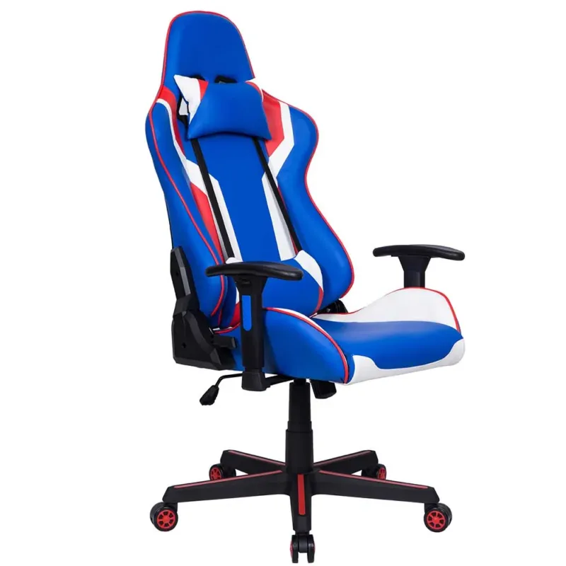 Sedia Poltrona Gaming Scrivania Ufficio Casa Reclinabile Girevole Direzionale Blu Occasione