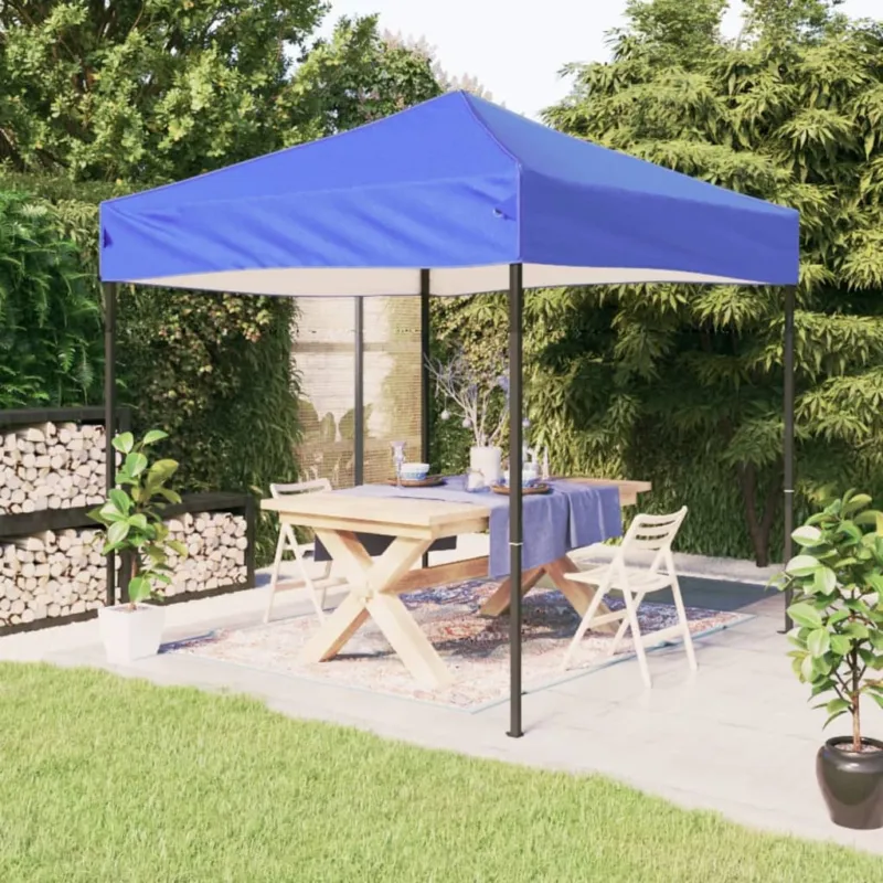 Tenda per Feste Design Pieghevole Blu Tetto Tessuto Oxford 3x3 m Spedizione Espresso