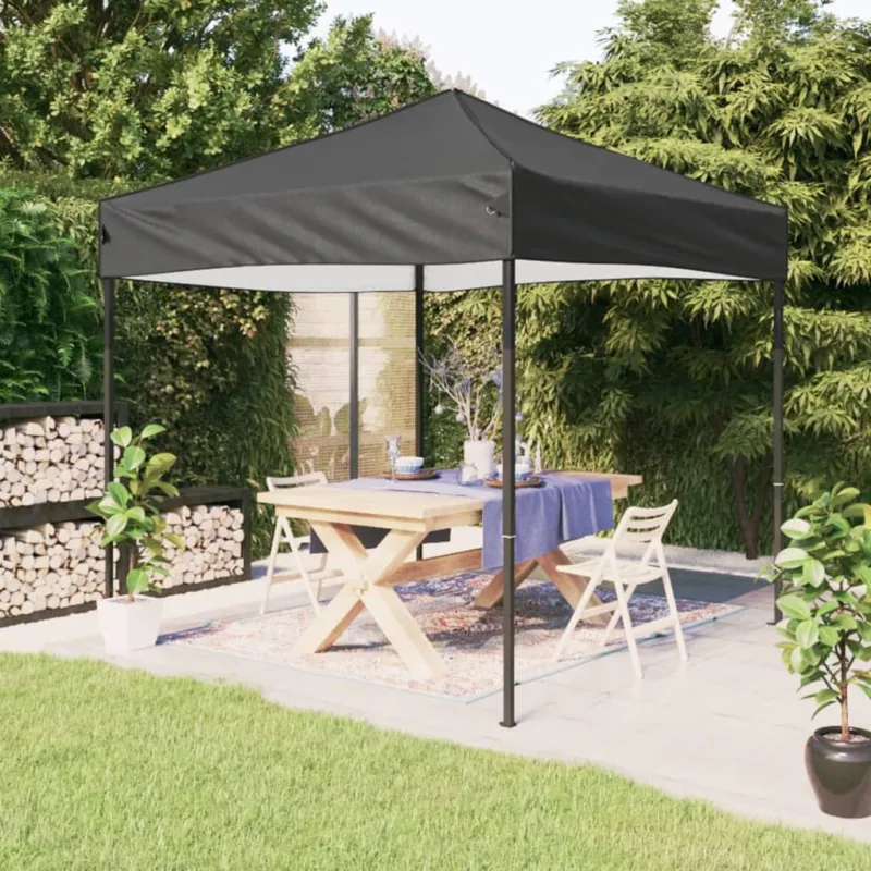 Occasione Tenda per Feste Pieghevole Antracite Tessuto Oxford Telaio in Acciaio 3x3 m