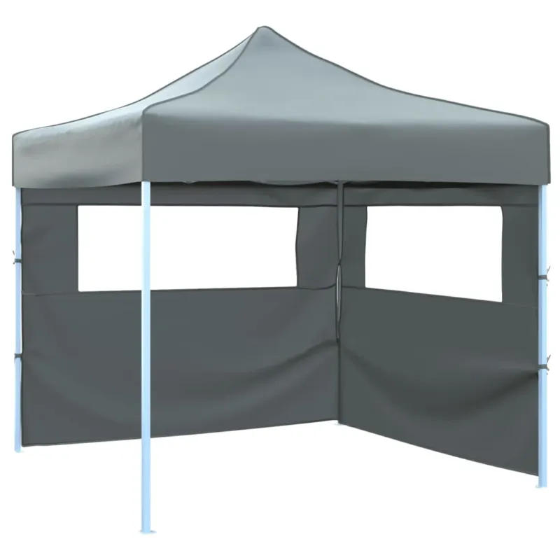 Direttamente Dal Produttore Tendone per Feste Pieghevole Pop-Up con 2 Pareti 3x3m Antracite