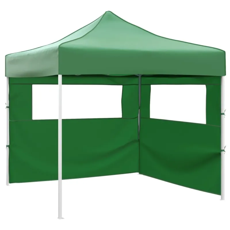 Bestseller Tenda Pieghevole con 2 Pareti Verde 3x3 m