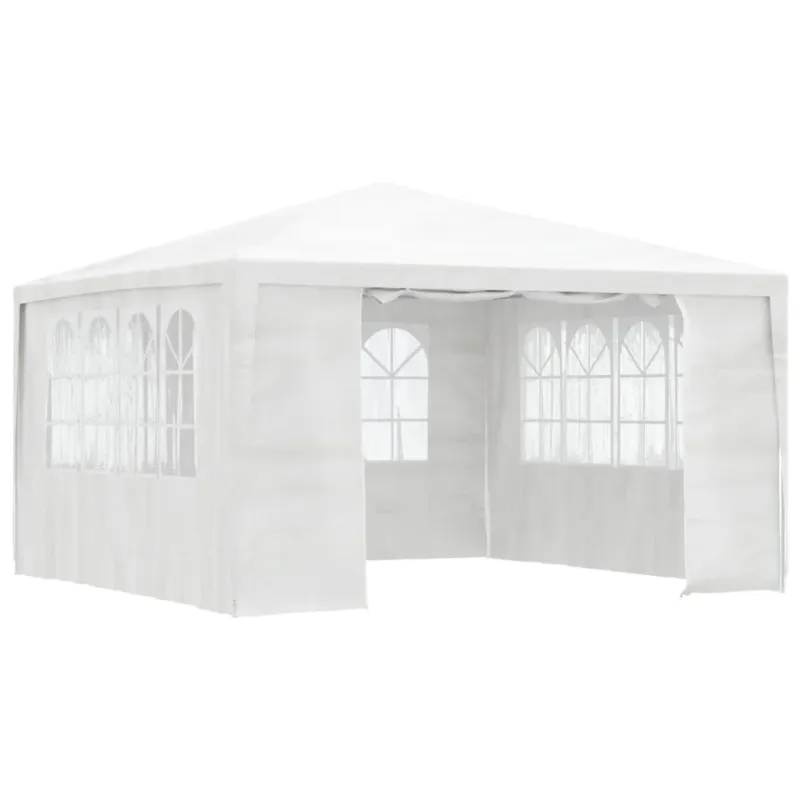 Must-Have Gazebo Professionale con Pareti Bianco 90 g/m² 4x4 m
