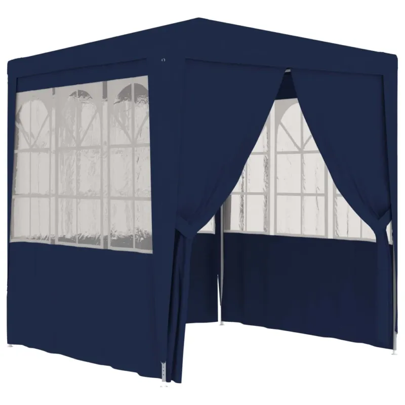 Ultime Pezzi Gazebo Professionale con Pareti 2x2 m Blu Resistente ai Raggi UV 90 g/m² 2 m
