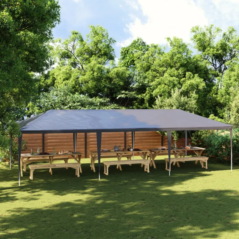 Vendita Finale Gazebo Professionale Antracite Resistente 4x9 m 90 g/m² Altezza 2 m