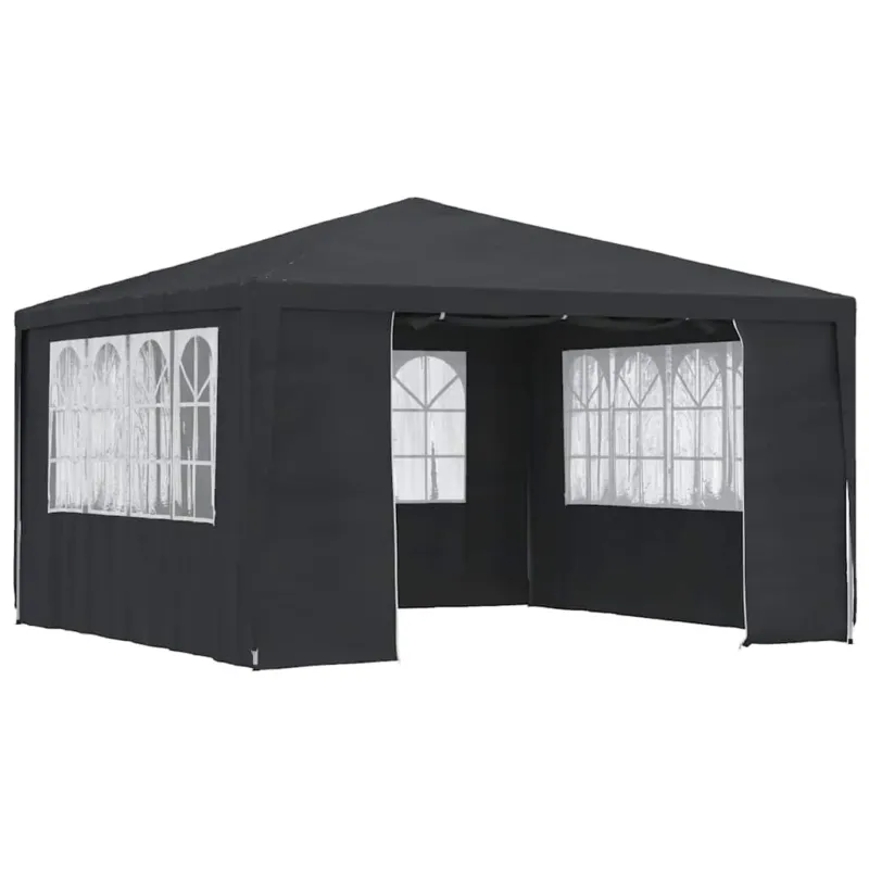 Ordina Subito Gazebo Antracite Professionale con Pareti 4x4 m 90 g/m² Altezza 2 m