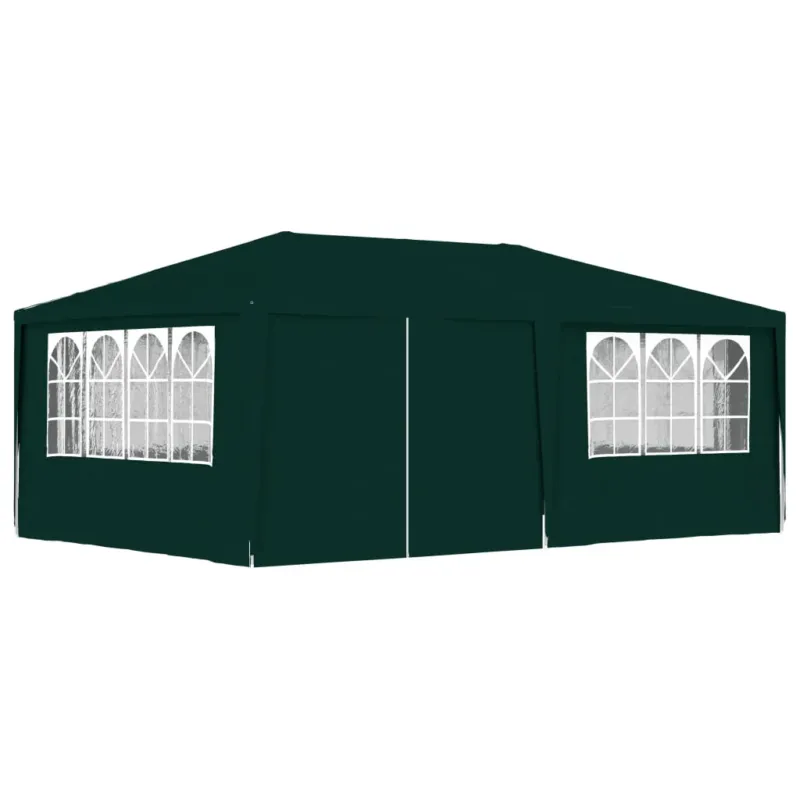 Ultime Pezzi Gazebo Professionale Verde con Pareti Resistente All‘acqua 4x6 m 90 g/m²