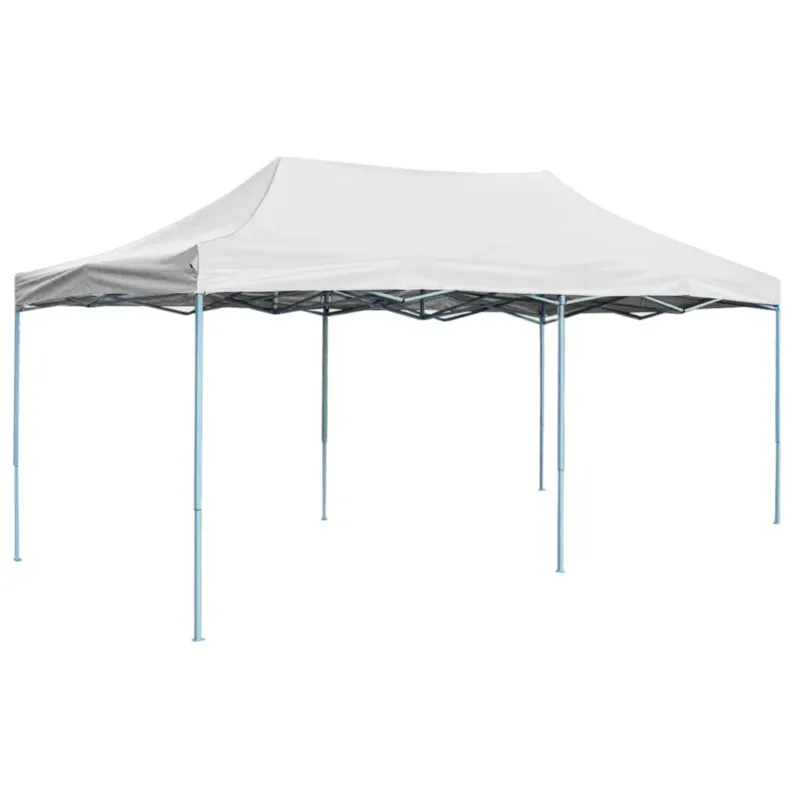 Offerta Limitata Gazebo Bianco Tessuto Oxford Professionale Design Pieghevole 3x6 m Acciaio