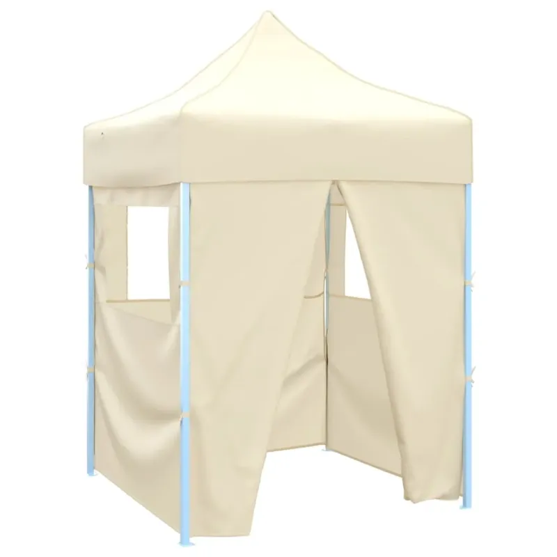 Ordina Subito Gazebo Professionale Crema Pieghevole con 4 Pareti Acciaio Crema 2x2m
