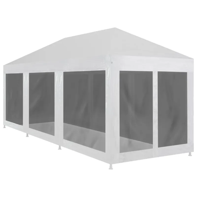 Tenda per Feste con 8 Pareti in Rete 9x3 m Esclusivo