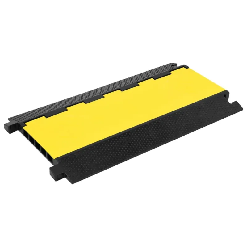 Soddisfatti O Rimborsati Dosso Passacavi Sicurezza in Gomma Giallo Nero Modulare con 5 Canali 90 cm