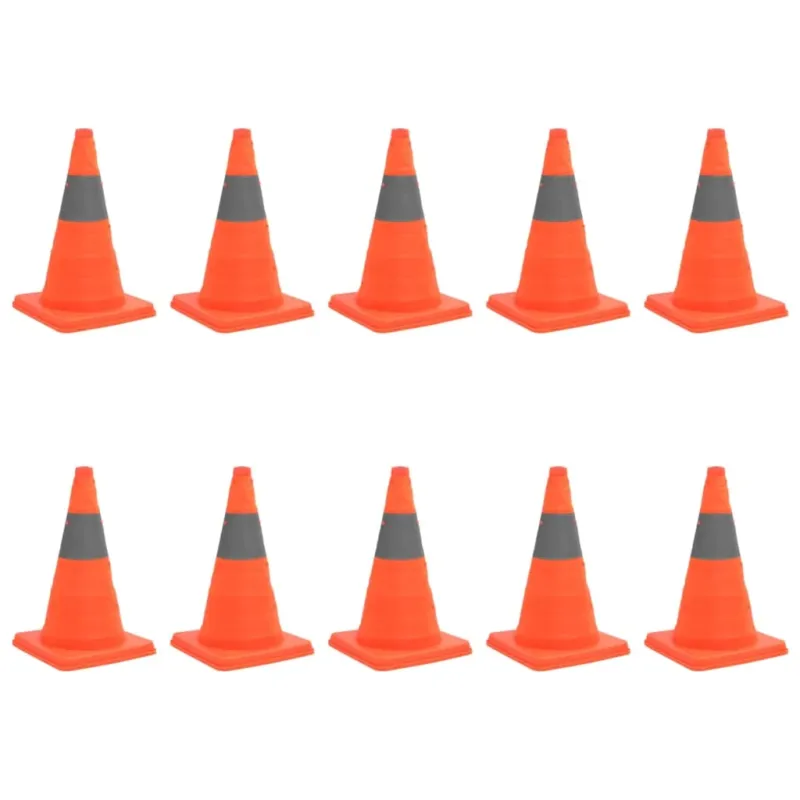 Occasione Imperdibile Coni Stradali Segnaletici Emergenza Catarifrangente Pop-Up 10 pz 42 cm