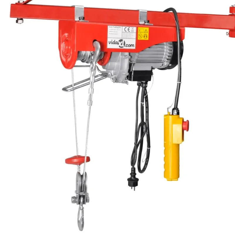 Paranco Elettrico Sollevatore 1000W Cavo 1,5mt 300/600 kg Argano con Telecomando Non Perdere