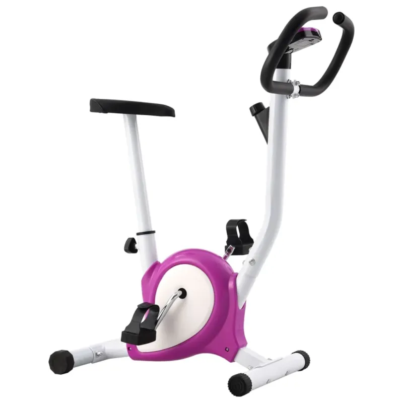 Esclusivo Cyclette Ellittica Display LCD con Cinghia di Resistenza Viola Sedile Regolabile