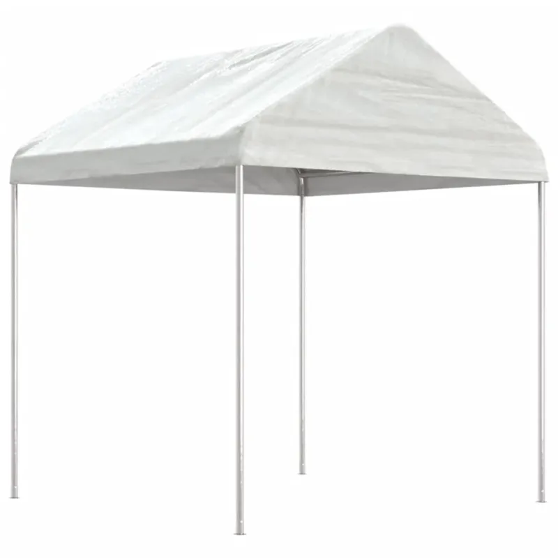 Miglior Prezzo Gazebo con Tetto Bianco in Polietilene Resistente ai Raggi UV 2,28x2,23x2,69 m