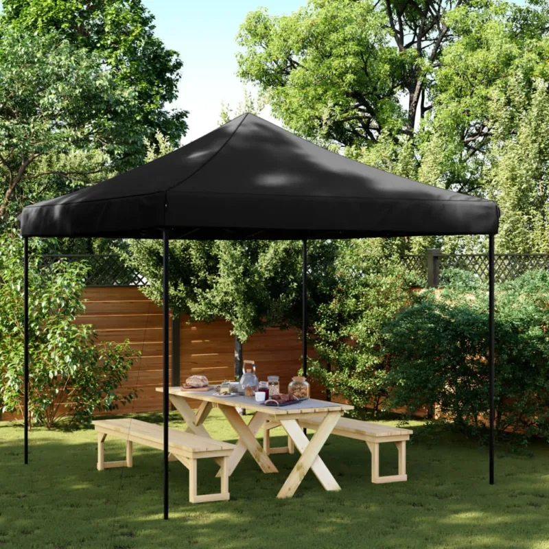 Offerta Tenda da Festa Pieghevole Pop-Up Nero in Tessuto Oxford 292x292x315 cm
