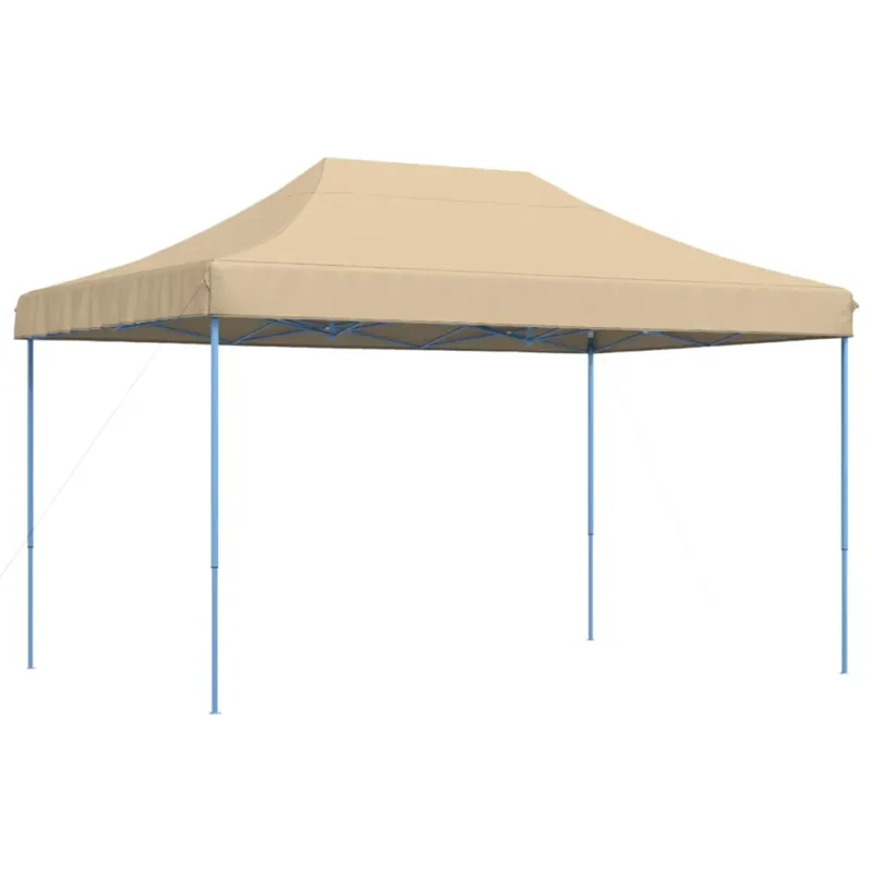 Occasione Imperdibile Tenda da Festa Pieghevole Pop-Up Beige Struttura Blu in Acciaio 440x292x315 cm