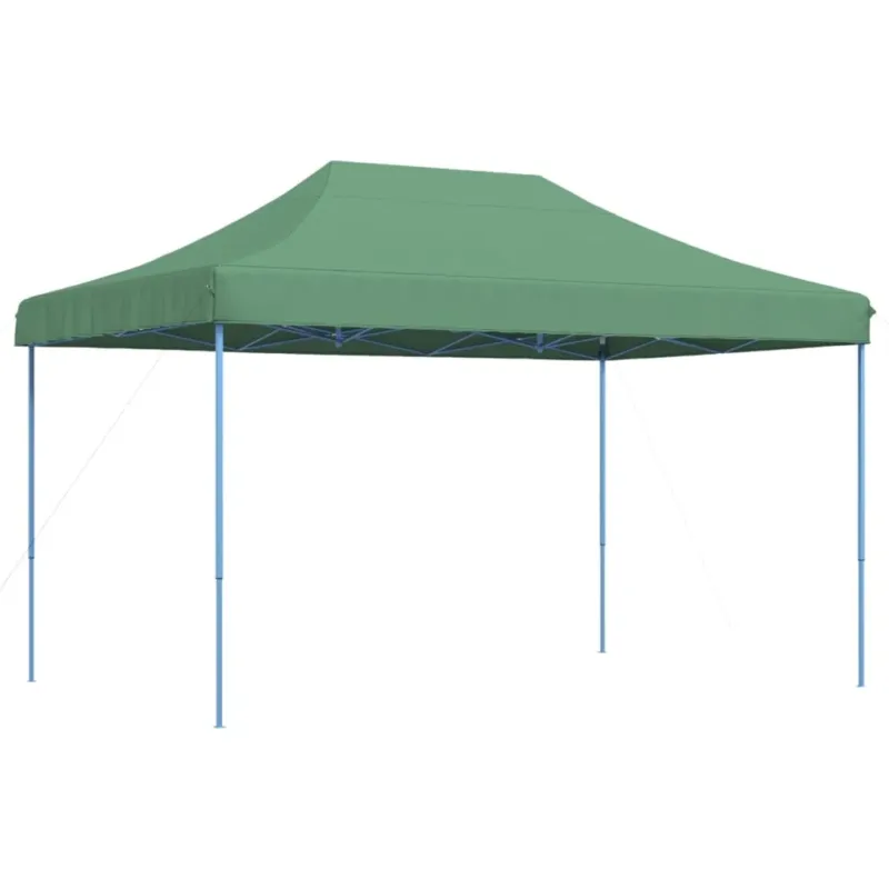 Promo Stagionale Tenda da Festa Pieghevole Pop-Up Verde Struttura Blu 440x292x315 cm