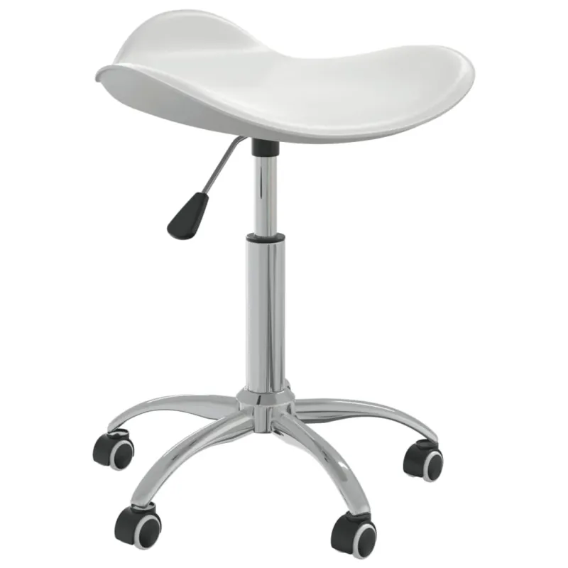 Sedia Sgabello da Salone Spa Estetista Bianco in Similpelle Con Ruote Girevole Esclusivo