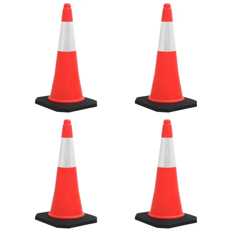 Set 4 pz Coni Emergenza Lavoro Spartitraffico Riflettenti con Basi Pesanti 75 cm Prezzo Conveniente