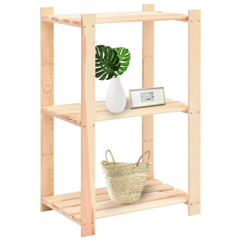 Prezzo Basso Scaffali a 3 Livelli 10 pz Organizer Casa 60x38x90 cm in Massello Pino 150 kg