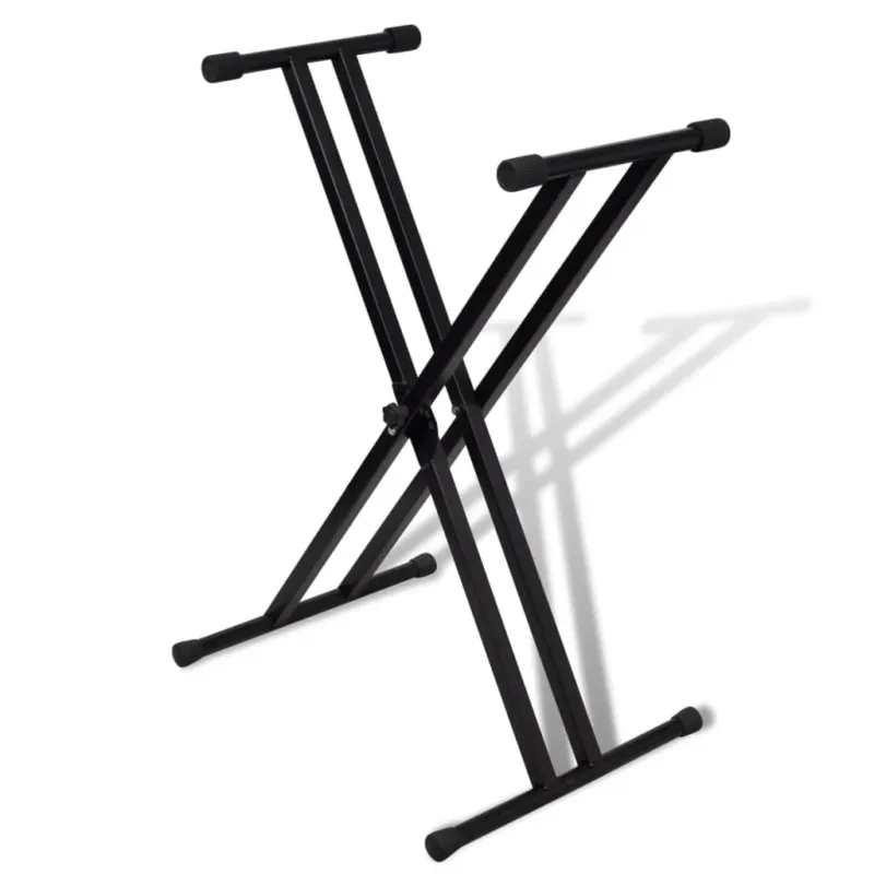 Supporto Tastiera Musicale Postazione a Doppia Sbarra Regolabile Telaio a X Occasione Imperdibile