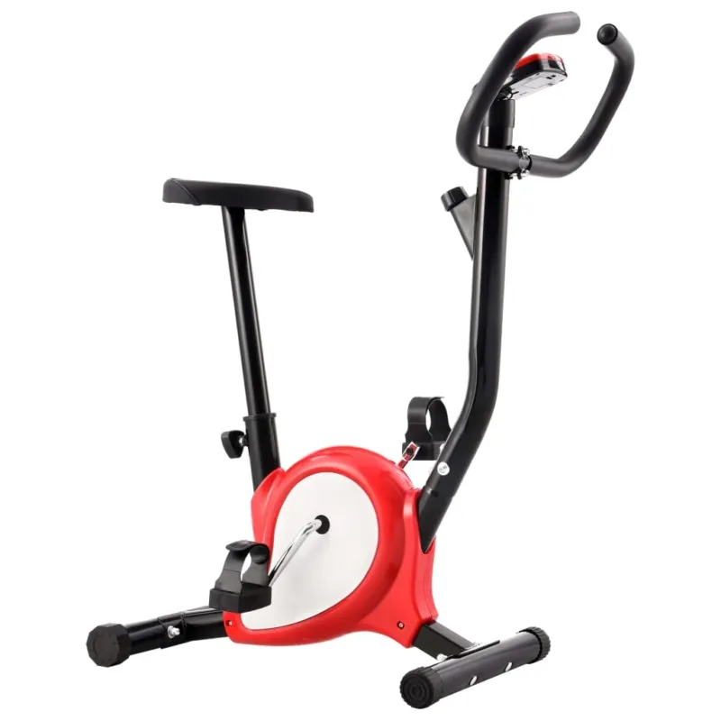 Cyclette Ellittica con Cinghia di Resistenza Rossa Display LCD Popolare