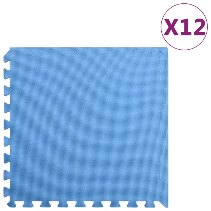 Vendita Finale Tappetino a Incastro Set 12 pz 4,32 m² in Schiuma EVA Colore Blu
