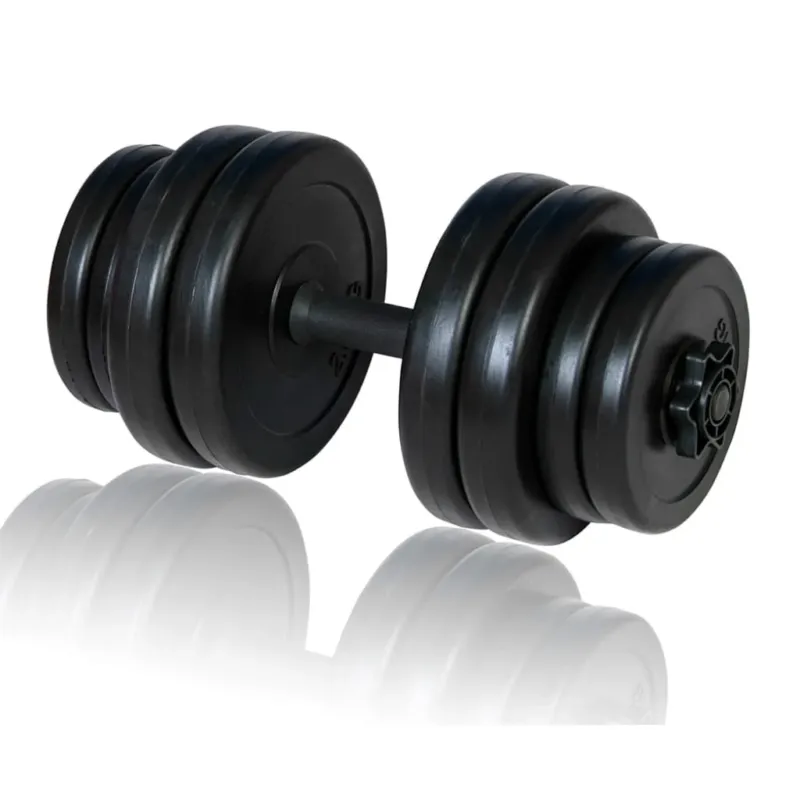 Set Manubrio 15 kg da Palestra Fitness Manico in Plastica Antiscivolo Offerta Limitata