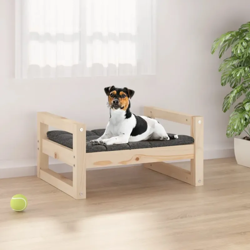 Cuccia per Cani Divanetto 55,5x45,5x28 cm in Legno Massello di Pino Compra Adesso