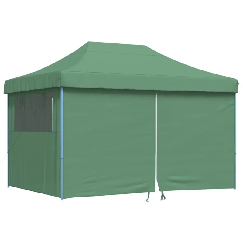 Tendone per Feste Verde Struttura Blu Pieghevole Pop-Up con 4 Pareti Must-Have