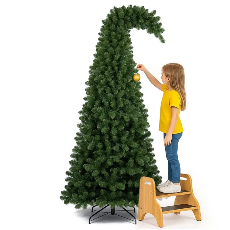 Albero di Natale Grumpy Verde Punta Ricurva 180cm Addobbo Natalizio 800 Punte Solo Oggi