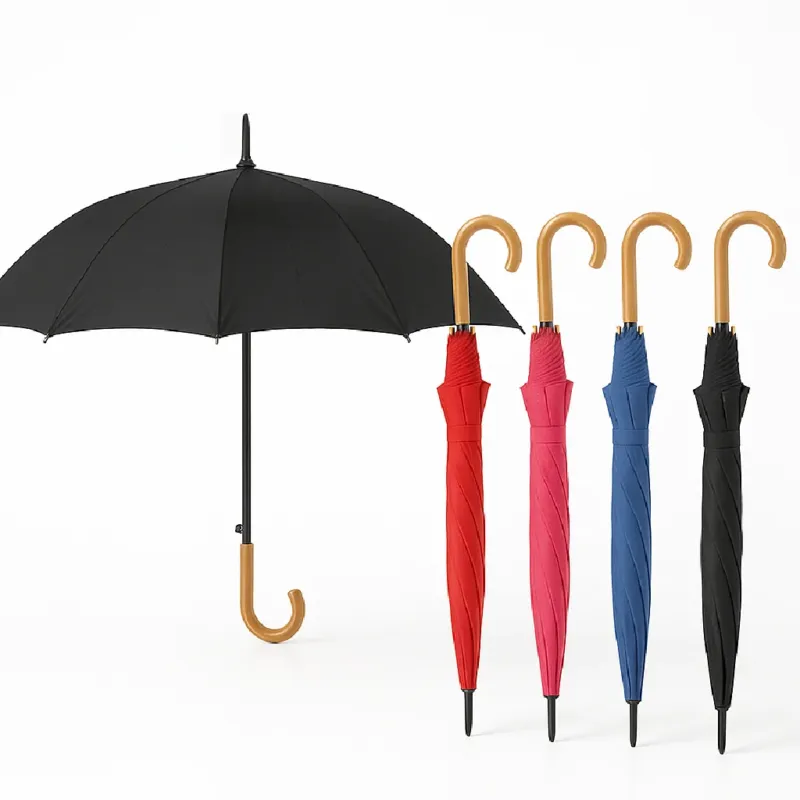 Acquista Ora Kit 5 Ombrelli Automatici 8 Stecche Rinforzate Manico Curvo Unisex Vari Colori