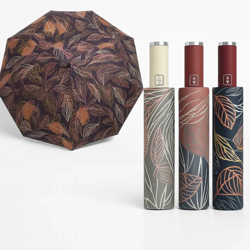 Offerta Kit 2 Ombrelli Grandi Donna 10 Stecche Apri e Chiudi Antivento Decorati