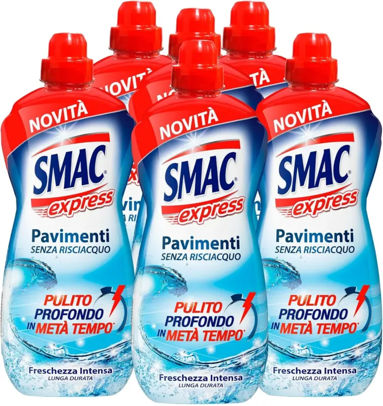 Soddisfatti O Rimborsati 6 X Smac Express Pavimenti 1 LT Senza Risciacquo Freschezza Intensa