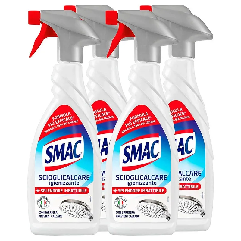 4 x Smac Express Scioglicalcare Igienizzante Anticalcare Bagno Profumato Spray Consegna Rapida