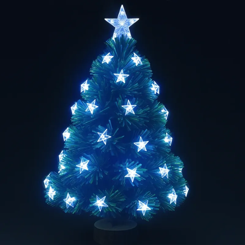 Albero di Natale 60 cm Stelle Led Bianco Freddo Base Tronco Alberello Natalizio Compra Online