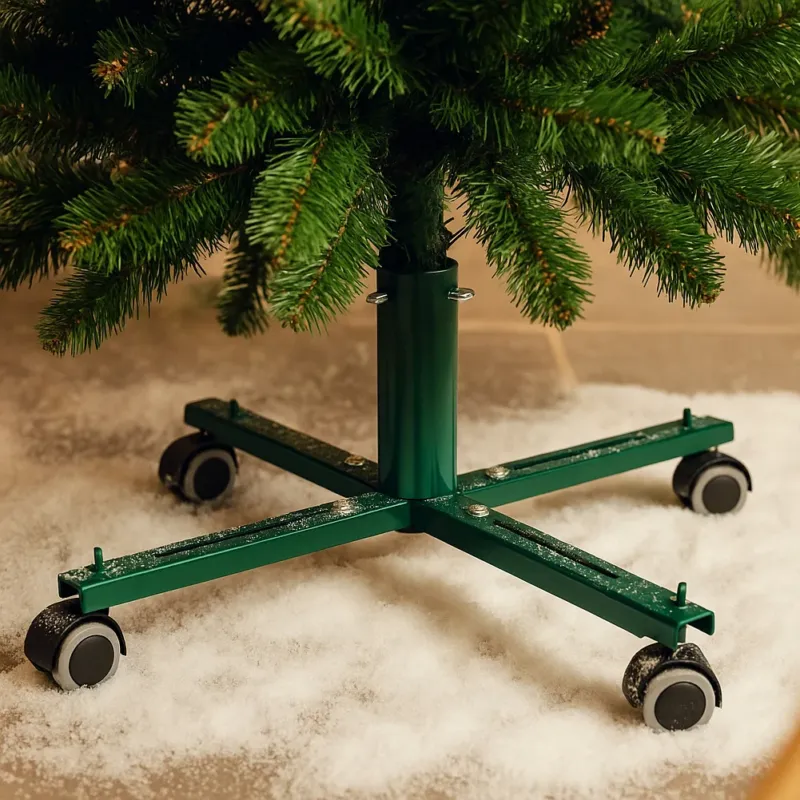 Base Albero di Natale Universale con Ruote Supporto Versatile Regolabile Verde Ultime Pezzi