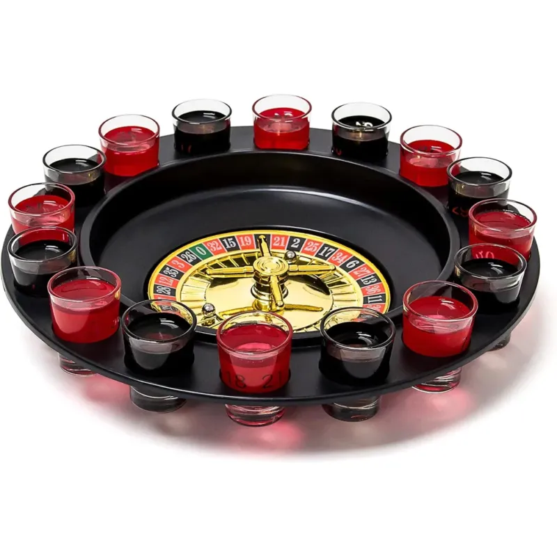 Ultime Pezzi Roulette Russa Alcolica da Tavolo 16 Bicchierini Gioco da Tavola Party Adulti
