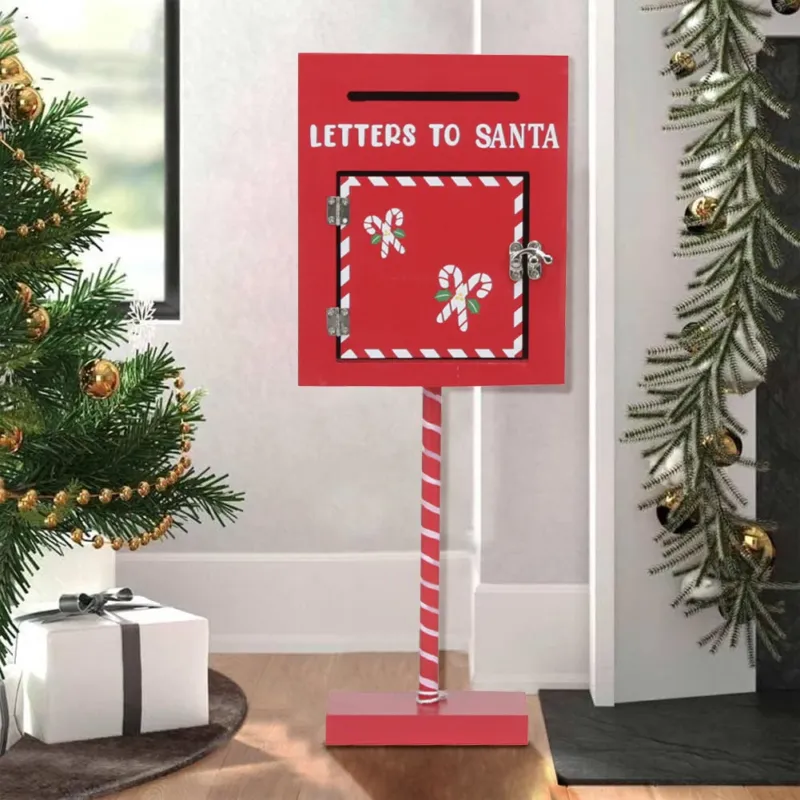 Cassetta Postale Per Letterina di Babbo Natale in Metallo Buca Lettere Natalizia Bestseller