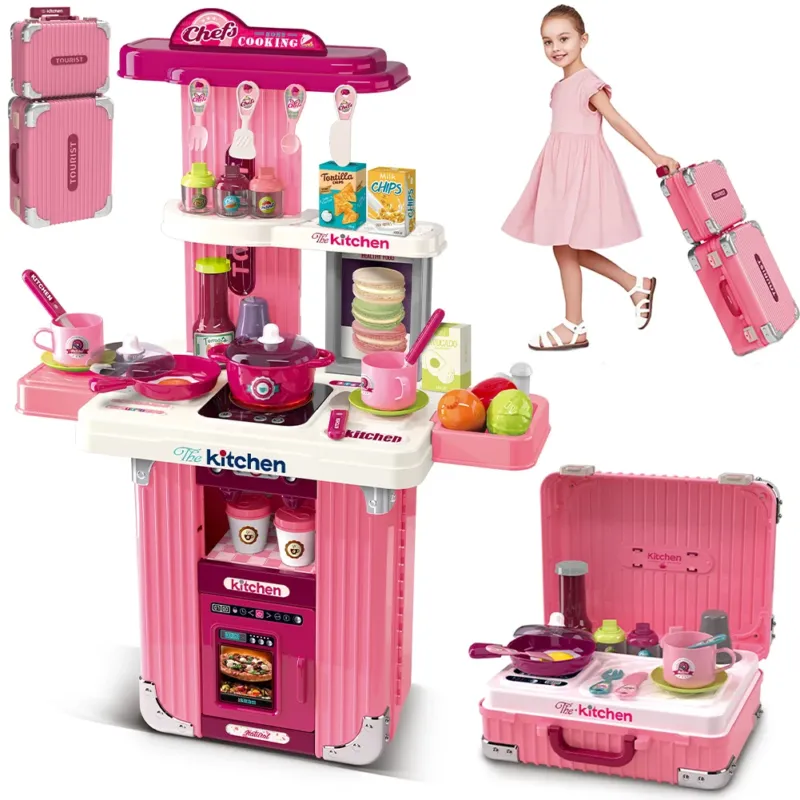 Compra Online Playset Trolley Cucina Giocattolo per Bambini Accessori Luci e Suoni Idea Regalo
