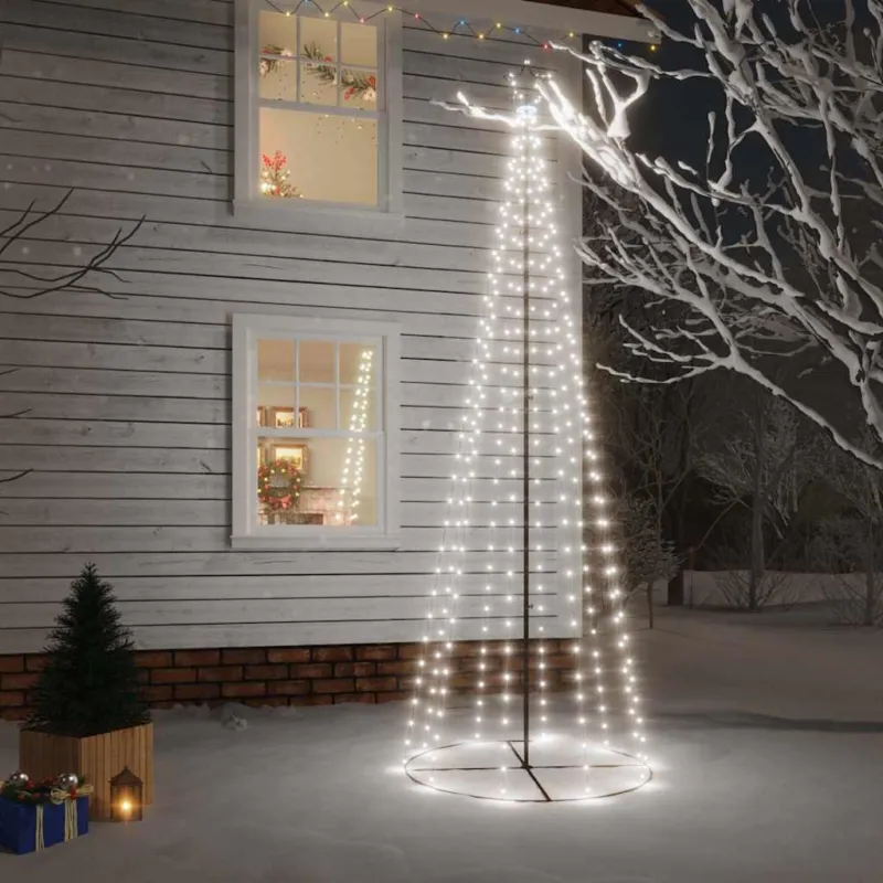 Albero di Natale a Cono Bianco Freddo 310 LED 100x300 cm Compra Online