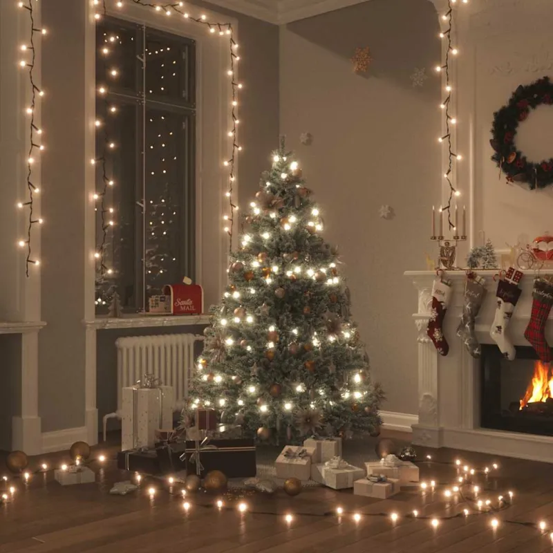 Ultima Occasione Stringa di Luci 400 LED 40 m Bianco Caldo con 8 Effetti Luce per Interno e Esterno
