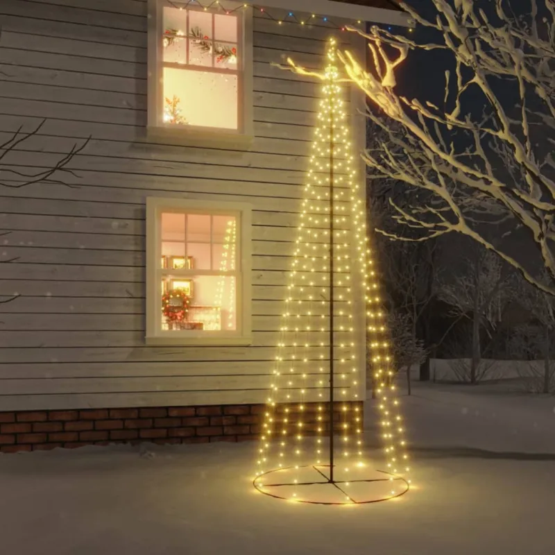 Albero di Natale a Cono 500 cm con 732 LED Bianco Caldo e 8 Effetti Luminosi Compra Adesso