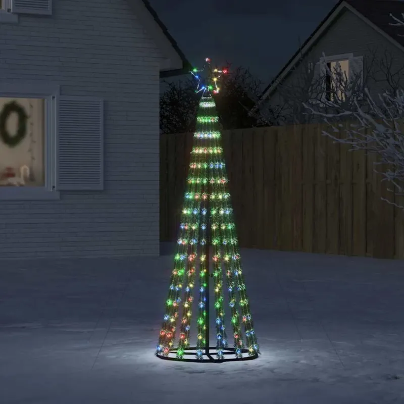 Albero di Natale LED 180 cm con 275 Luci Multicolore e 8 Effetti Luminosi Solo Oggi