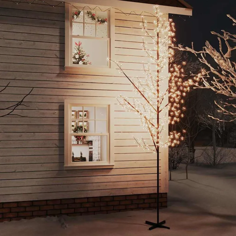 Must-Have Albero di Ciliegio 400 cm con 672 LED Bianco Caldo e 8 Effetti Luminosi