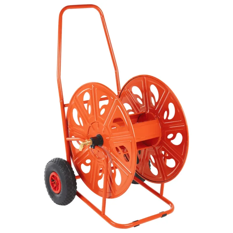Consegna Rapida Carrello Avvolgitubo per Tubo Flessibile 140 m 3/4" in Acciaio Verniciato