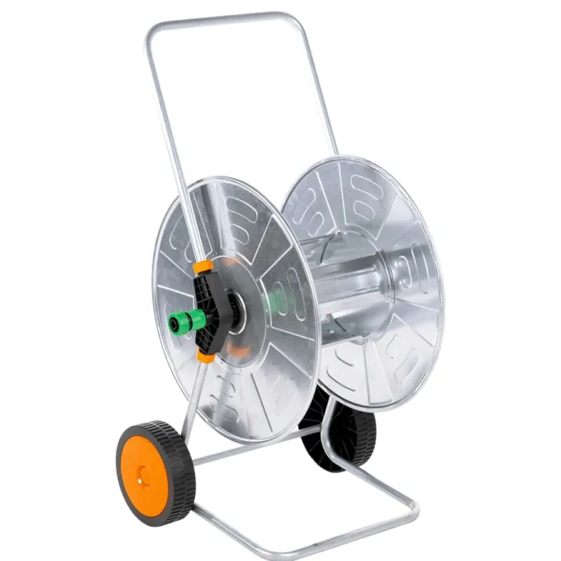 Consegna Rapida Carrello Avvolgitubo per Tubo Flessibile 110 m 1/2" o 80 m 3/4" in Acciaio