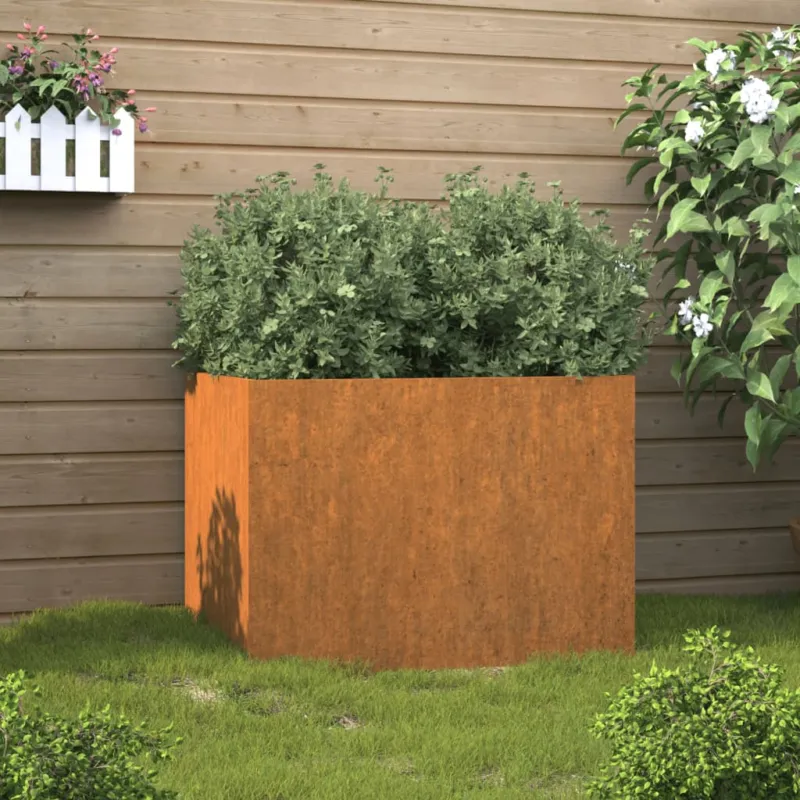 Fioriera 62x47x46 cm Acciaio Corten Resistente agli agenti Atmosferici Consegna Rapida