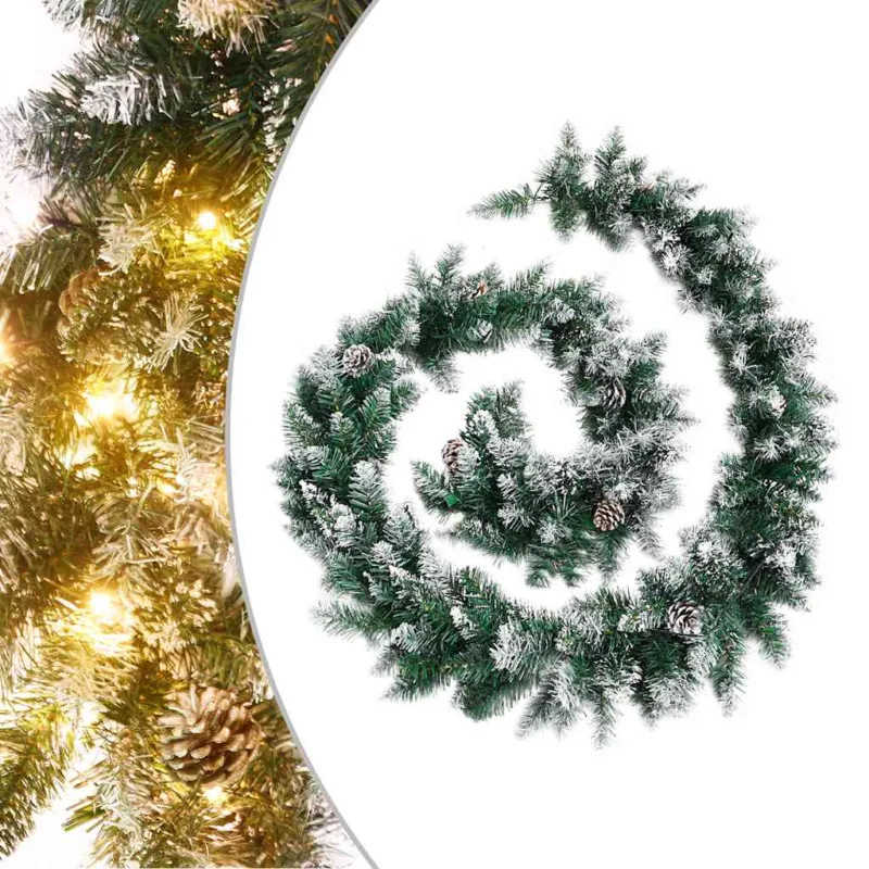 Promo Stagionale Ghirlanda Natalizia Verde 5,2 m con 75 Luci LED e 8 Effetti per Interni