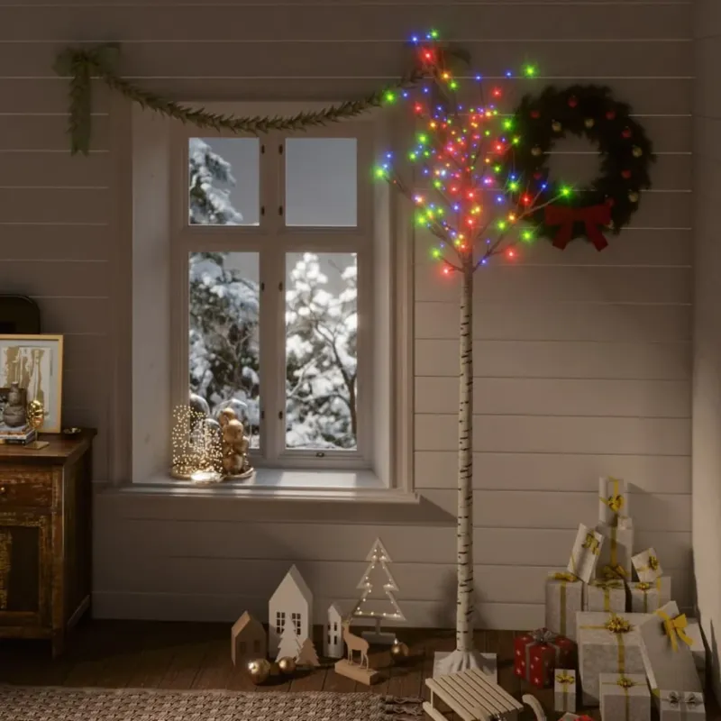 Vendita Finale Albero di Natale Salice 220 cm con 200 LED Multicolore per Interno ed Esterno